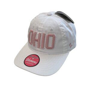Zephyr Ohio Embroidered Girlfriend Baseball Cap OSFA Adjustable White Active NEW